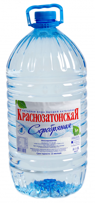 «Краснозатонская  Серебряная» 5л. х 2шт. питьевая вода негаз.