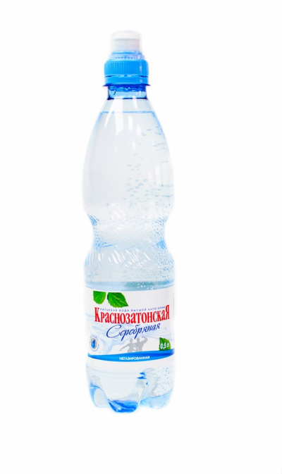 «Краснозатонская Серебряная Спорт»,  0,5л х 12 бут. питьевая вода с дозатором, негаз.
